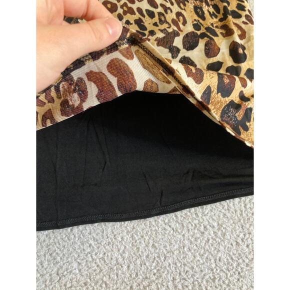 Vintage Slinky Brand Tank Top Jacket Set 1X Matching Animal Leopard Stretch USA - Picture 4 of 16